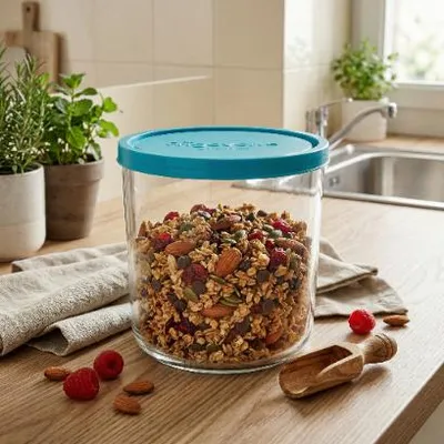 Imagen del producto de Recipiente de almacenamiento de alimentos Bormioli Rocco Frigoverre Basic, alto, de 12 cm