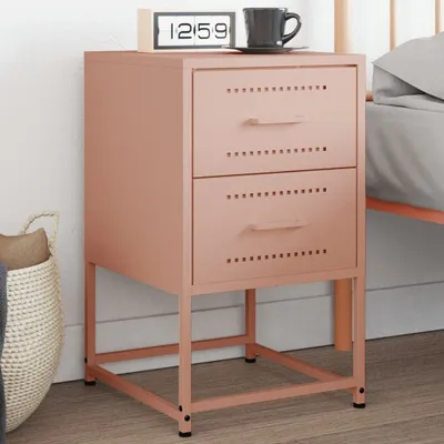Immagine prodotto di Maison Exclusive - Comodino Rosa 36x39x60,5 cm Acciaio