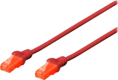 Produktbild von DIGITUS Patchkabel Cat6 U/UTP 2xRJ45 2.0m rot LSZH