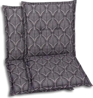 Produktbild von GO-DE Textil, Sesselauflage Niederlehner, 2er-Set, Farbe: anthrazit, Maße ca.: 100 cm x 50 cm x 7 cm