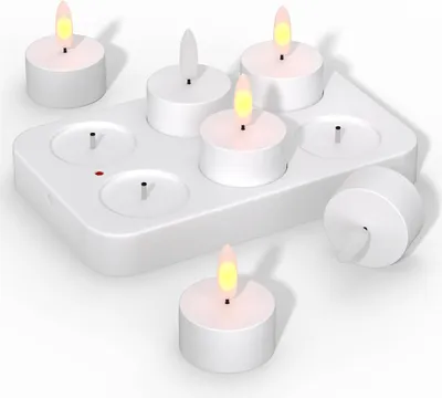 Produktbild von Teelichter mit timerfunktion,Led teelichter mit timer,6er-Pack, geeignet für den Gebrauch zu Hause und auf Partys