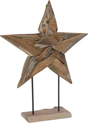 Produktbild von vidaXL Weihnachtsstern Braun 59,5 x 18 x 74 cm Massivholz Teak