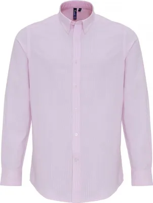 Produktbild von Premier - Hemd für Herren RW6594 (L) (Pink/Weiß)