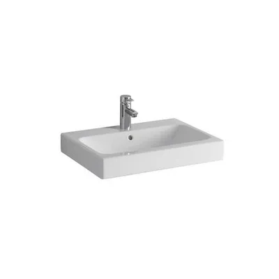 Produktbild von Geberit Aufsatzwaschtisch iCon mit Hahnloch, mit Überlauf 600 x 485 mm weiß