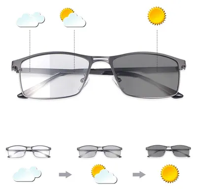 Produktbild von Photochrome bifokale Lesebrille 1.0, Blaulichtfilter, UV400, schwarz, für Computer