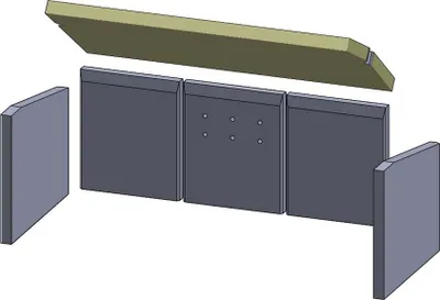 Produktbild von Heizgasumlenkplatte 746x277x30mm (Vermiculite) passend für Panadero**