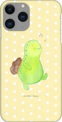 Produktbild von Mr. & Mrs. Panda Iphone 11 Pro Handyhülle Schildkröte Pfeifen - Gelb Pastell - Geschenk, Handy Case, Trennung, Fröhlich, Premium Kunststoff, Depression