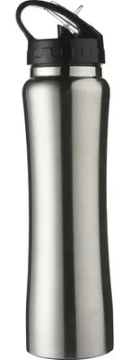 Produktbild von Flasche/Trinkflasche mit biegbarem Trinkauslauf - Silber - 500 ml - Edelstahl