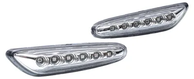Produktbild von Seitenblinker 2x LED chrom silber für BMW X3 E83 / X1 E84 / 3er E90 E91 E92 E93