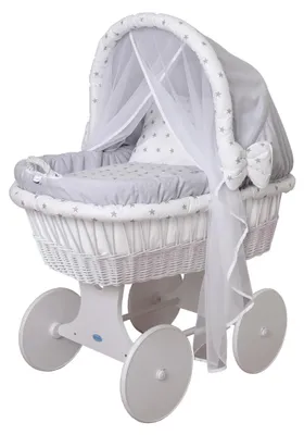 Obrázok produktu pre Súprava prenosného detského kočiara WALDIN, vrátane príslušenstva, veľkosť XXL, prívesný vozík, kompletná sada, farba: sivá/sivá s motívom hviezdičiek, konštrukcia/kolesá: biela