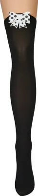 Produktbild von Schwarze Overknees mit Paillettenschleife
