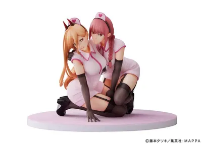 Produktbild von Chainsaw Man PVC Statue 1/7 Power & Makima Nurse Ver. 14 cm