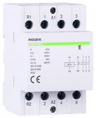 Zdjęcie produktu dla Stycznik modułowy 40A 4NO 230V Ex9CH40 Noark 102420