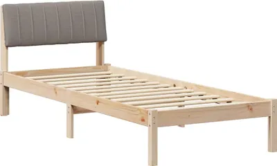 Zdjęcie produktu dla Łóżko Drewniane 75x190 Brązowe Rama Łóżka ze Stelażem do Sypialni