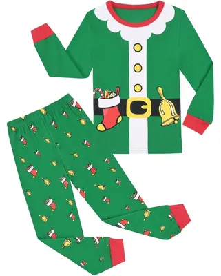 Produktbild von Schlafanzug Kinder Langarm Baumwolle Weihnachtsmotiv 2-12 Jahre