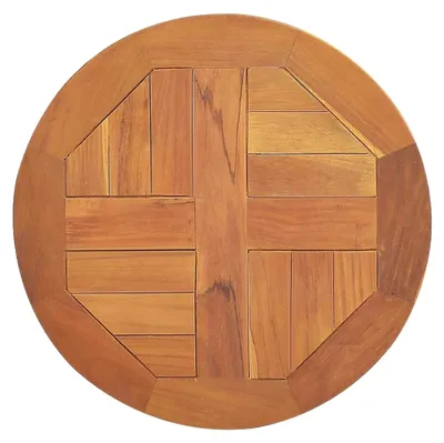 Produktbild von Teak Massivholz Tischplatte für Esstisch Rund 2,5cm 40cm