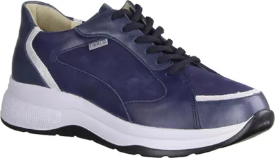Produktbild von Finn Comfort Piccadilly Damenschnürer, bequem, Leder, Blau/Silber - Marken Finn Comfort, Blau, leder (ancona/yuka/nubuk/brina)
