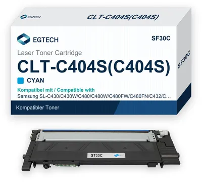Produktbild von Toner kompatibel mit Samsung CLT-C404S C404S Cyan 1.000 S. SL-C430 C430W C480
