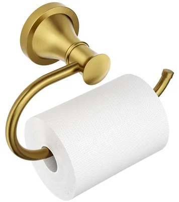 Obrázok produktu pre Držiak na toaletný papier brúsená zlatá, nehrdzavejúca oceľ, nástenný, pre kúpeľňu