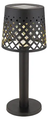 Produktbild von LED Solarleuchte, schwarz, Dekorstanzungen, Akku, H 21 cm
