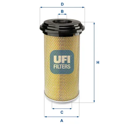 Produktbild von Luftfilter UFI 27.889.00 passend für MERCEDES-BENZ T2/L Kasten/Kombi Filtereinsatz