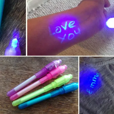 Obrázok produktu pre Neviditeľné atramentové pero s UV svetlom - svietiace pero pre deti a na párty