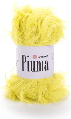 Produktbild von YarnArt Piuma 4418 Gelb Wolle 100m/50g Flauschig & Vielseitig für Stricken/Häkeln