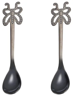 Immagine prodotto di Set di 2 cucchiaini in acciaio inossidabile con design unico