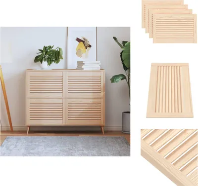 Image de vidaXL Portes d'armoire design à lamelles 4 pcs 39,5x59,4 cm Bois massif - Portes d'armoire