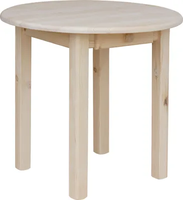 Obrázek produktu pro Jídelní stůl Kulatý kuchyňský stůl se zásuvkou Neošetřený 90 cm