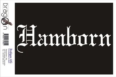 Produktbild von Aufkleber / Autoaufkleber - JDM / Die cut / Auto / OEM - Stadt Hamborn - 200x60mm schwarz - Heckscheibe / Heckscheibenaufkleber
