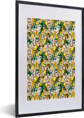 Produktbild von MuchoWow® MuchoWow® Gerahmtes Poster Blumen - Rosen - Gelb 40x60 cm - Poster mit zchwarzem Bilderrahmen - Poster in Rahmen