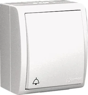 Produktbild von Kontakt-Simon AQD1/11, Drucktasten-Schalter, Kunststoff, Weiß, IP54, 250 V, 10 A