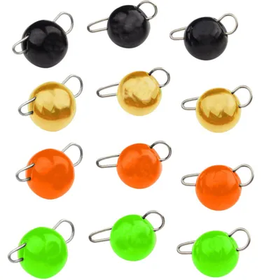 Produktbild von Trout Master Tungsten Bottom Jigs - 3 Tungstenköpfe, Gewicht / Farbe:1.5g / Black