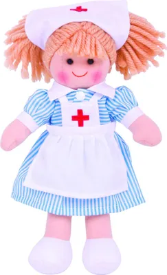 Produktbild von Bigjigs Toys Látková panenka zdravotní sestřička Nancy 28 cm