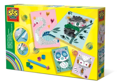 Produktbild von SES 14754 3D Quilling Aufkleberkarten Grukarten selber machen Handarbeit Papier Karten