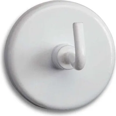 Productafbeelding van MAUL Kraftmagnet mit Haken, Durchmesser: 36 mm, weiá