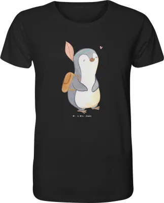 Produktbild von Mr. & Mrs. Panda Tshirt Pinguin Ausflug Größe M - Schwarz - Geschenk, Reisen, Ausflüge machen, T-Shirt Herren, Shirt, Ausflugsziele, Jersey-Shirt, mit Spruch, Oberteil
