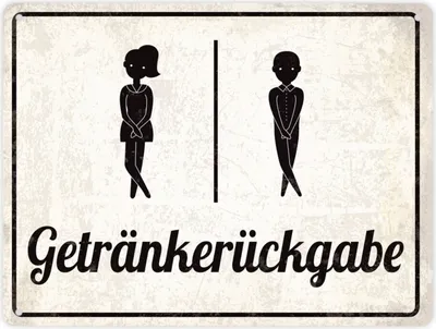 Produktbild von Metallschild XL mit Spruch: Getraenkerueckgabe Schild Blechschild Emailleschild