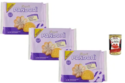 Produktbild von Bauli Pandorì Mini-Pandoro 3x150g weiches italienisches Hefegebäck mit Puderzucker – Frühstück & Dessert – klassische Rezeptur – Italian Gourmet polpa