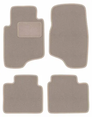 Produktbild von Velours-Fußmatten für Mitsubishi Pajero II 1991-1999 (Geländewagen) – 4-tlg, Beige, passgenau – Wielganizator LUX