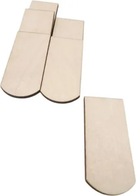 Produktbild von 50 Stück Holzschindeln Biberschwanz B 32,3 mm x L 70 mm x 4 mm
