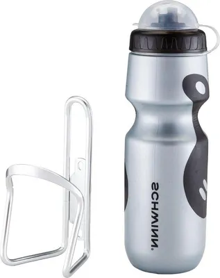 Productafbeelding van Famanu fles en houder voor fietsfles - rood en blauw