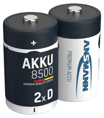Produktbild von Ansmann 5035362, D, Nickel-Metallhydrid (NiMH), 1,2 V, 8500 mAh, 125 mm, 87 mm