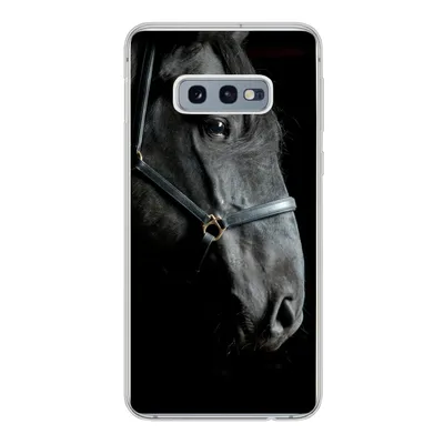 Produktbild von MuchoWow® Handyhülle Schutzhülle Hülle für Samsung Galaxy S10e Pferd - Schwarz - Halfter Silikon Softcase Handy Hülle - Handy