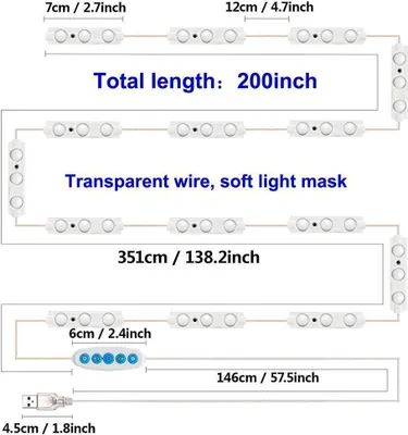 Image de Lampe LED pour miroir, éclairage dimmable pour miroir, lampe de maquillage DIY