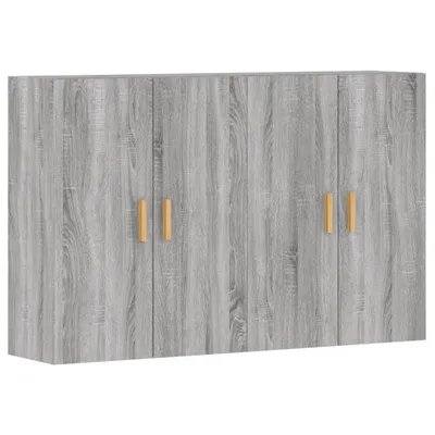 Produktbild von Wandschränke 2 Stk. Grau Sonoma Holzwerkstoff