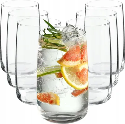 Image de Verres à boire - Lot de 8 - 480 ml par verre - Marron