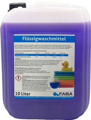 Produktbild von 10 L Flüssigwaschmittel Konzentrat lila inkl. Auslaufhilfe.