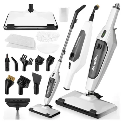 Immagine prodotto di Pulitore a vapore multifunzionale 2000W Mocio per pavimenti Pulitore per tappezzeria MalTec Pulitore a vapore portatile con accessori Bianco